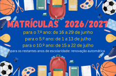 RENOVAÇÃO DE MATRÍCULAS PARA 2026/2027